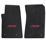 Camaro 2010-2015 2 Piece Floor Mats - Ultimat Lloyds Mats with SS Logo Script: Jet Black