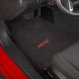 Camaro 2010-2015 2 Piece Floor Mats - Ultimat Lloyds Mats with SS Logo Script: Jet Black