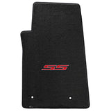 Camaro 2010-2015 2 Piece Floor Mats - Ultimat Lloyds Mats with SS Logo Script: Jet Black