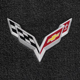 C7 Corvette Stingray (Coupe) Cargo and Foor Mat Set  - Lloyds Mats with C7 Crossed Flags: Jet Black