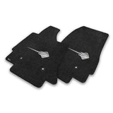C7 Corvette Stingray Floor Mats - Lloyds Mats with C7 Stingray Logo: Jet Black