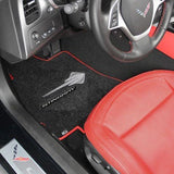 C7 Corvette Stingray Floor Mats - Lloyds Mats with C7 Stingray Logo and Stingray Script: Jet Black