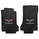 Rubber Corvette C6 Floor and Cargo Mats (2007.5 - 2013) with Hook Anchors
