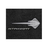 C7 Corvette Stingray Floor Mats - Lloyds Mats with C7 Stingray Logo and Stingray Script: Jet Black